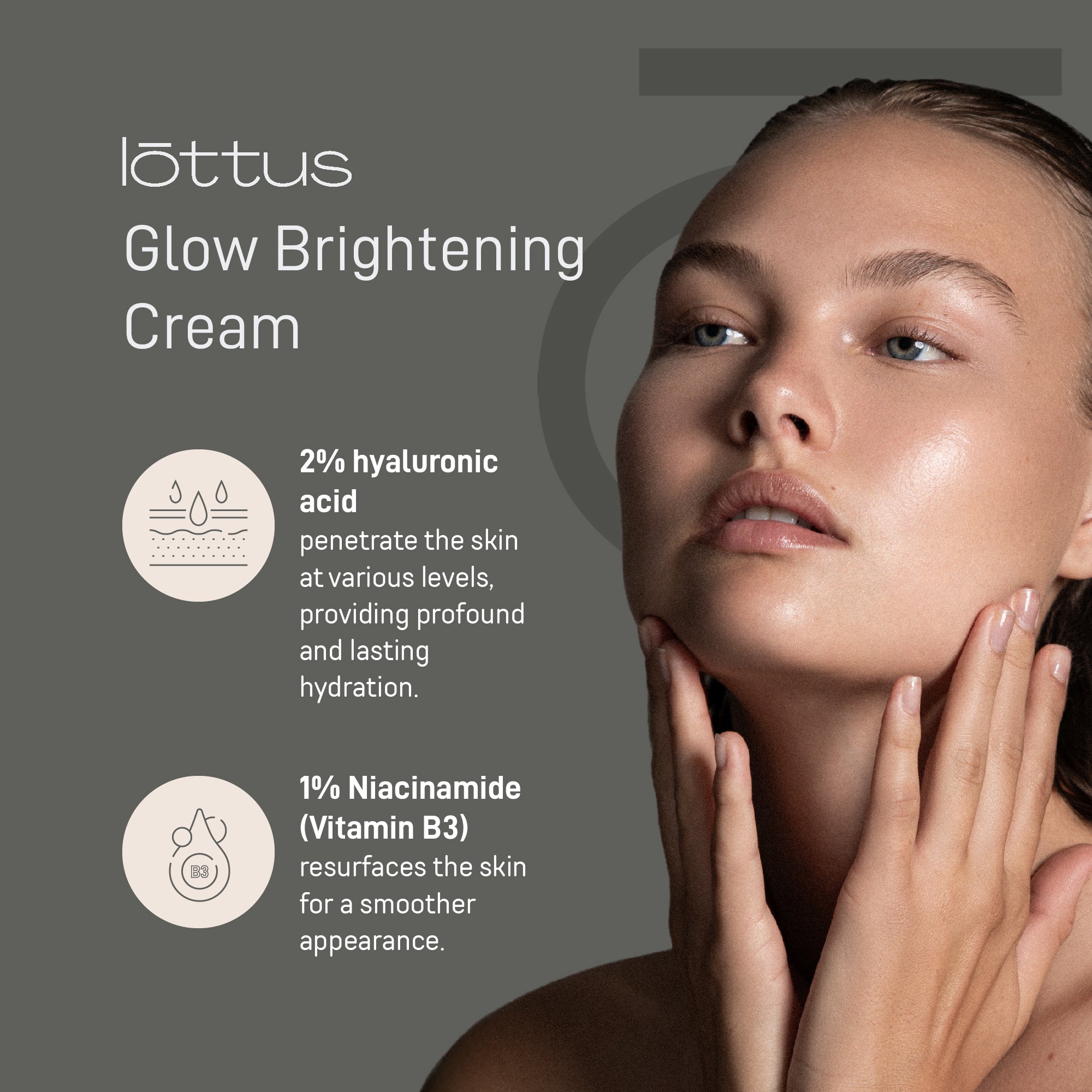 Lōttus Glow Brightening Cream │ 100% Organic, Vegan, Paraben-free